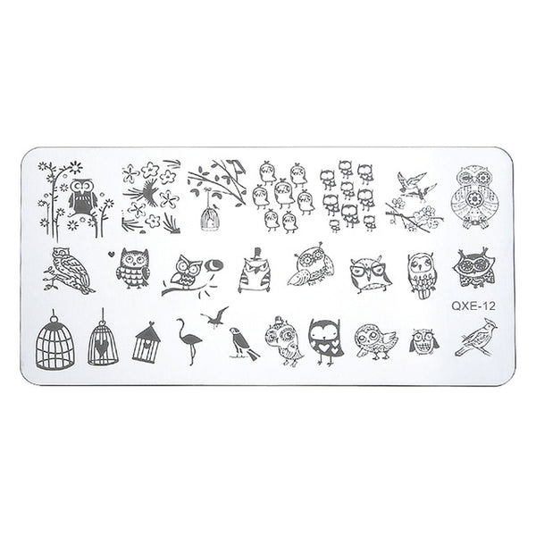 20 Styles Nail Art Stamp Stamping Image Plate 6cm*12cm Stainless Steel Nail Stamper Template Transfer Stencil Manicure Tool