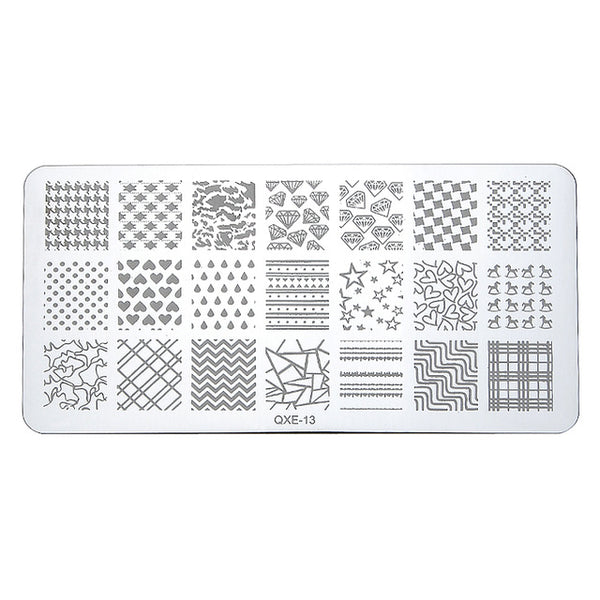 20 Styles Nail Art Stamp Stamping Image Plate 6cm*12cm Stainless Steel Nail Stamper Template Transfer Stencil Manicure Tool