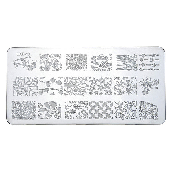 20 Styles Nail Art Stamp Stamping Image Plate 6cm*12cm Stainless Steel Nail Stamper Template Transfer Stencil Manicure Tool