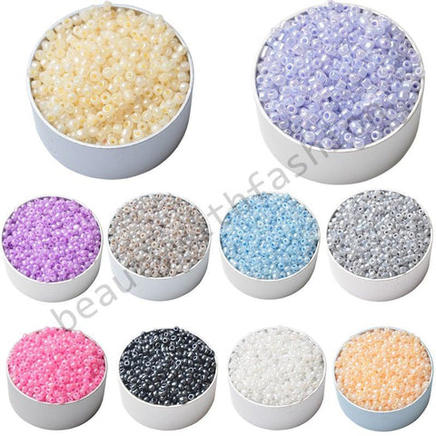 LNRRABC 3MM 1000pcs/lot Candy Color DIY/Handmade Round Loose Spacer Glass Seed Beads for Jewelry Making Wholesale  ly