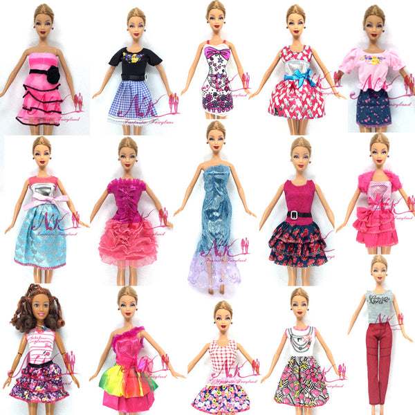 NK 2016 Newest Doll Outfit Beautiful Handmade Party ClothesTop Fashion Dress For Barbie Noble Doll Best Child Girls'Gift