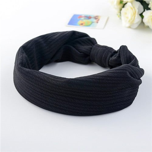 2017 Hot Women Elastic Headband Cotton Hair Accessories Twisted Knotted Wide Hair Turban Hair Bands Accessories