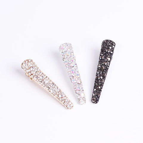 New Fashion Women Hair Clips Alloy Crystal Hairpins Black Barrettes Girls Elegant Hairgrips Hair Accessories For Woman