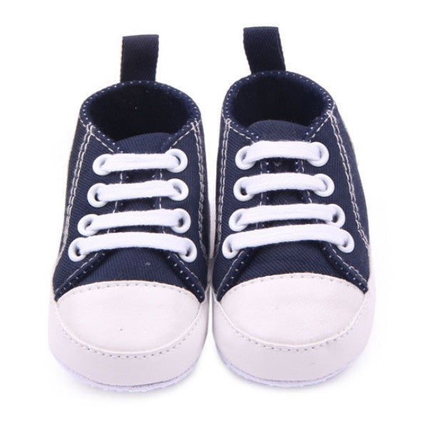 Newborn Toddler Baby Boys Girls Canvas Shoes Infant Soft Sole Crib Prewalker 0-12M 12 Colors