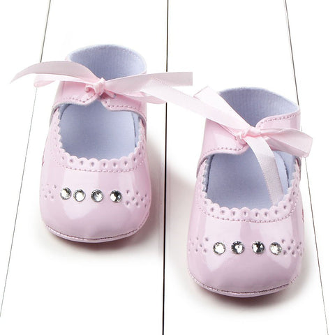 Hot Sale Newborn Toddler Baby Girl Soft Sole Diamond Princess Crib Shoes Kids  First Walk Shoes 0-12M New