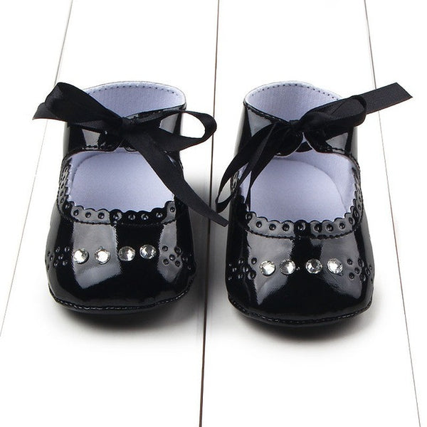 Hot Sale Newborn Toddler Baby Girl Soft Sole Diamond Princess Crib Shoes Kids  First Walk Shoes 0-12M New
