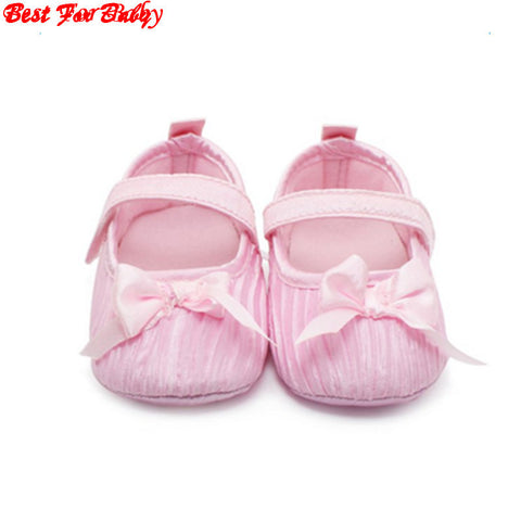 Baby Lovely Girls Toddler Newborns Damask Bowknot Soft Crib Shoes Non Slip Shoe