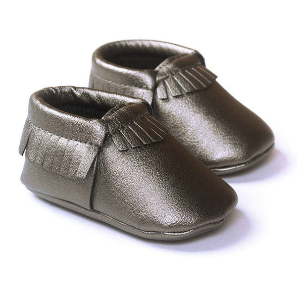 Newborn Baby Boys Girls Crib Moccasin Shoes Kids Tassel PU Leather Shoes Cute Toddler Soft Sole First Walkers