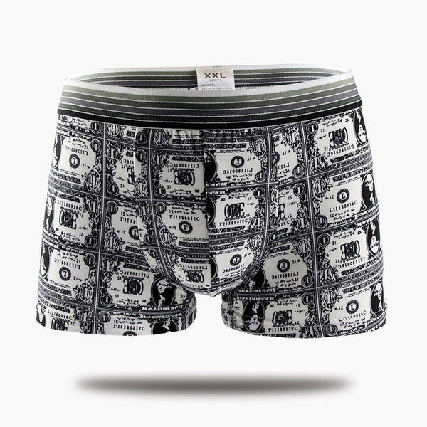 Best Sell Fashion Silk Underwear Men Lovely Cartoon Print Man Boxers Homme Comfortable Underpants Soft Breathable Male Panties