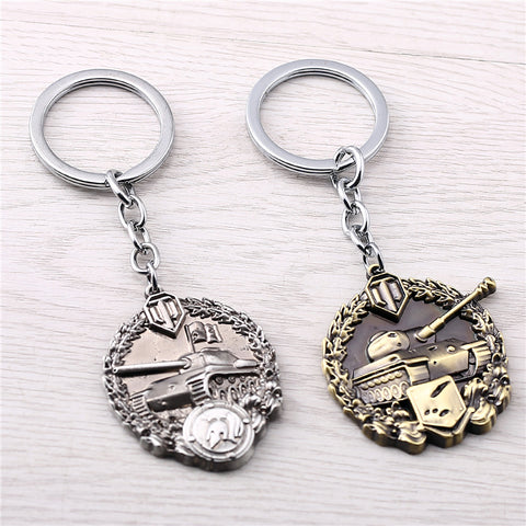J Store Spartan Medal Cool-Headed Medals Model Game World of Tanks Keychain For Women Men Jewelry WOT of Key Ring Chaveiro
