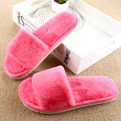 Design Fashion Women Slippers Home Indoor Plush Slippers Female Shoes Comfortable Fur Ladies Slides Chaussure Femme