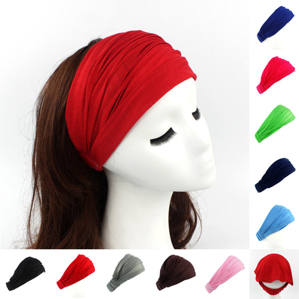 Ladies cotton Hairband Head Band Headband Wrap Neck Head Scarf Cap 2 in 1 Bandana