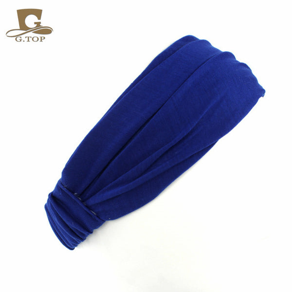 Ladies cotton Hairband Head Band Headband Wrap Neck Head Scarf Cap 2 in 1 Bandana