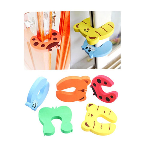 4pcs/set Baby Safety Door Stop Finger Pinch Safety Guard Baby Helper Door Stop Finger Pinch Guard Lock Color by Random