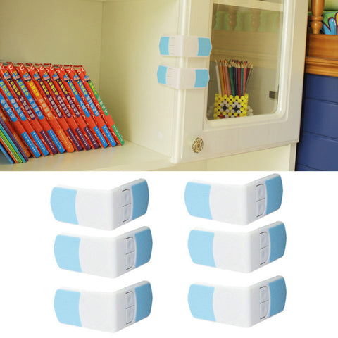 Baby Safety 6 Pcs Child Lock Cabinet Drawer Cupboard Refrigerator Toilet Door Closet Plastic Locks Child Safety LockCare