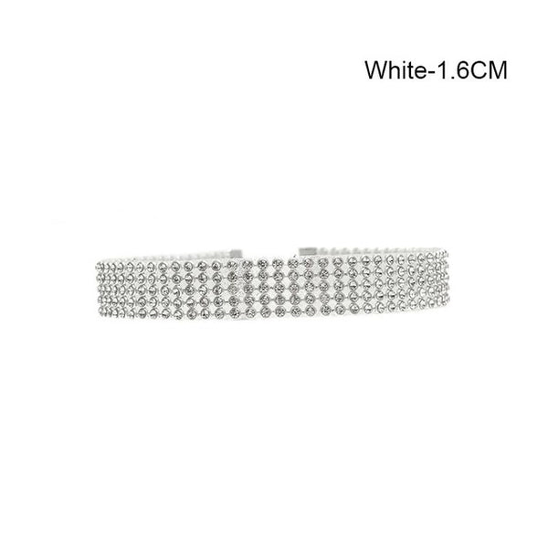 TREAZY Sparkling Full Crystal Rhinestone Choker Necklace for Women Wedding Bridal Collar Choker Chain Necklace Party Jewelry