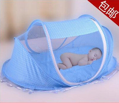 2016 Summer New Design Infant&Toddler Child Folding Easy Carrying Crib 4pcs Set Baby Mosquito Netting Bed 0-3Years Free Shipping