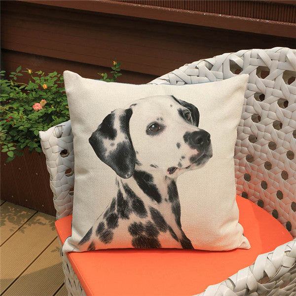 18'' Square Cushion Covers Dog Pet Cotton Linen Material Pillow Cases For Kids Baby Girl Boy Bedroom Decor Drop Shipping