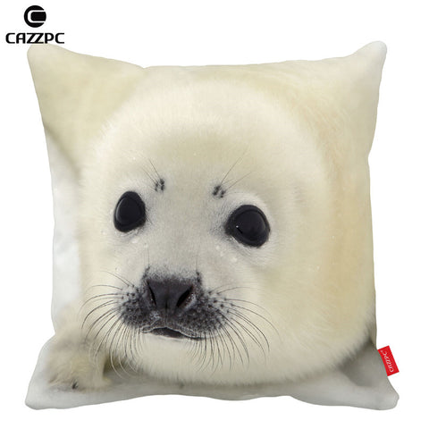 Baby Harp Seal Pup On Ice of The White Sea Car Decorative Throw Pillowcase Pillow cases Cushion Covers Sofa Chair Home Decor