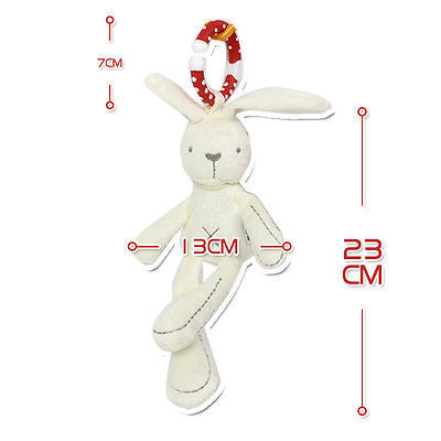 Cradle Toy Hanging Rattle Stuffed Animals Baby Plush Soft Toy Rabbit Bunny Musical Mobile Products Gift