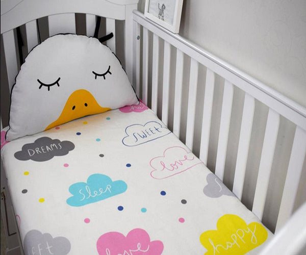 Cotton Baby Bed Sheet Cartoon Printing Patterns Elastic Band Baby Cradle Crib Sheet Bed Cushion Cover Bedspread Baby Cot Bedding