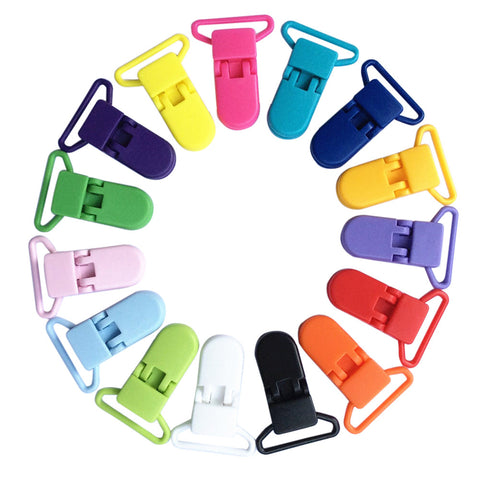 10Pcs Baby Plastic Pacifier Clip Holder Soother Mam Infant Dummy Clips Chain For 20mm Ribbon Toddler Transparent Clip For Bebes