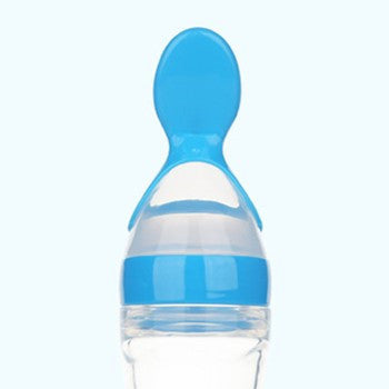 2016 New Clear Soft Safe Non-toxic Silicone Gel Baby Kids Child Feeding Spoon Spoon Plus Dropper Type Tableware 6 colors