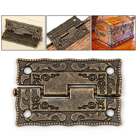 10pcs/set Cabinet Door Butt Hinges Mini Drawer Bronze Decorative Mini Hinges For Cabinet Storage Wooden Box Vintage