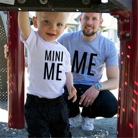 amily matching outfit letter me mini me father and son t shirt family look T-shirt Whole family dady mother kid cotton clothes