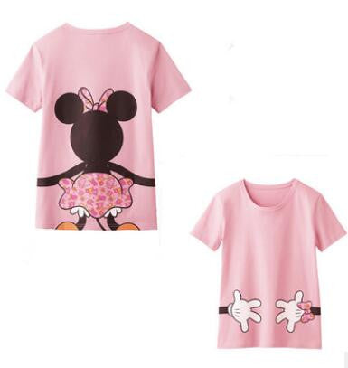 Family Matching Clothes 2017 Summer Short Cartoon Mickey T shirt For Mother and Daughter Father Son Family Look Outfits Clothing