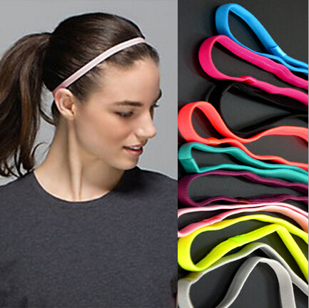 1pcs Thin Sports Elastic Headband Softball Hair Band Rubber Anti-Slip Women Hair Accessories Bandage Scrunchy