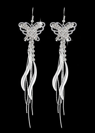 ZOSHI High Quality U Pick Style 2017 Bling Crystal Long Tassel Party Stud Dangle Drop Earrings Eardrop For Women Jewelry