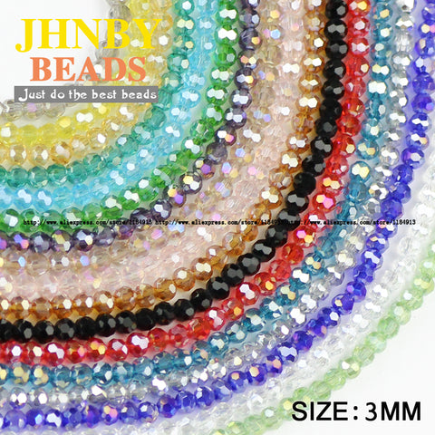 JHNBY Ball Faceted Austrian crystal beads 3mm 200pcs Top quality Round sphere shape Loose beads for jewelry making bracelet DIY