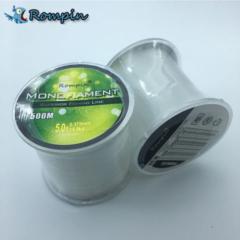 Rompin 500m fishing line Nylon Fishing Line Japan Imported Raw Material Strong Monofilament Thread for Carp Fishing
