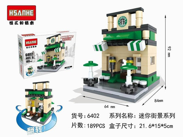 8 Sets New Scene Mini Building Blocks street Toys Architecture Brinquedos Kid Educational Toy Compatible brand design