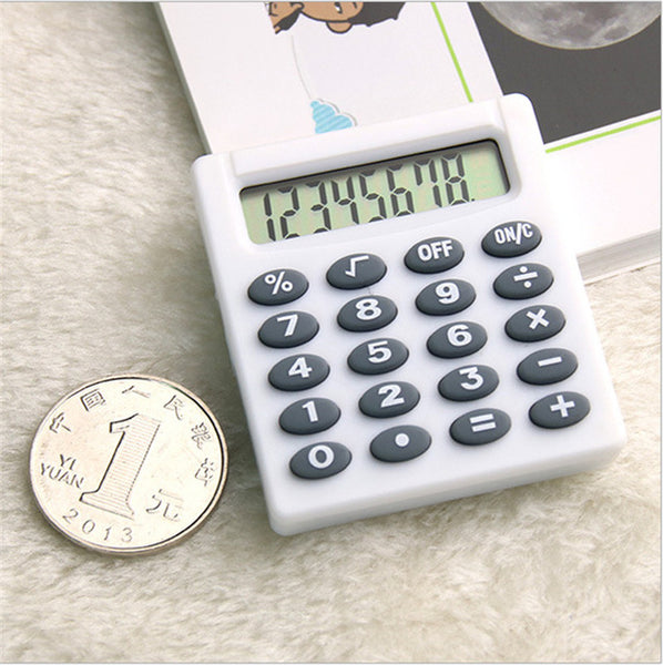 Pocket Cartoon Mini Calculator Ha ndheld Pocket Type Coin Batteries Calculator carry extras