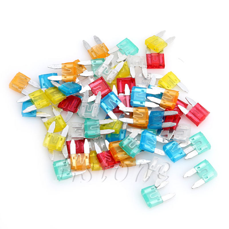 60Pcs Auto Car Truck ATC Fuse 5A 10A 15A 20A 25 30A AMP Mini Blade Mixed Set Kit -Y103