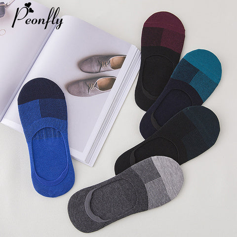 Summer Man Business Affairs Invisible Socks slippers Enlarge Code Male Socks Cotton Silica Gel Non-slip Shallow Mouth Socks