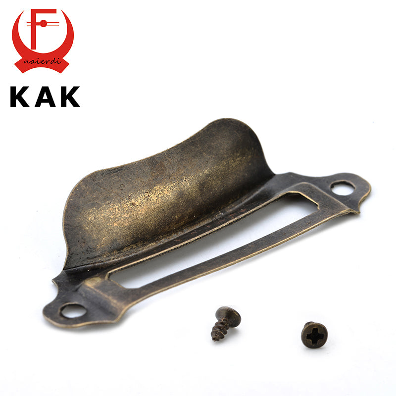 10pcs KAK Antique Brass Metal Label Pull Frame Handle File Name Card Holder For Furniture Cabinet Drawer Box Case Hardware