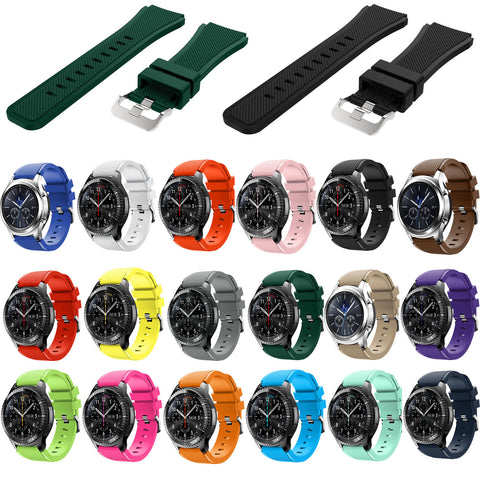 18 Colors Rubber Wrist Strap for Samsung Gear S3 Frontier Silicone Watch Band for Samsung Gear S3 Classic Bracelet Band 22mm