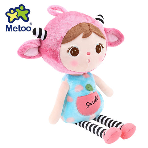 Metoo Doll Plush Cute Stuffed Cartoon Animal Design Babies Plush Toy Doll Baby for Kids Birthday / Christmas Gift Metoo Dolls