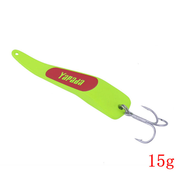 YAPADA Spoon Lure Backlight 10g 15g 20g 25g Multicolor 005 Zinc Alloy Artificial Fishing Lures with Treble Hook free shipping
