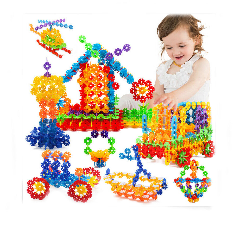 400 Pcs/lot Snowflake Building Blocks Toy Bricks DIY Assembling Early Educational Learning Classic Toys Kids Gift Snow Blocks