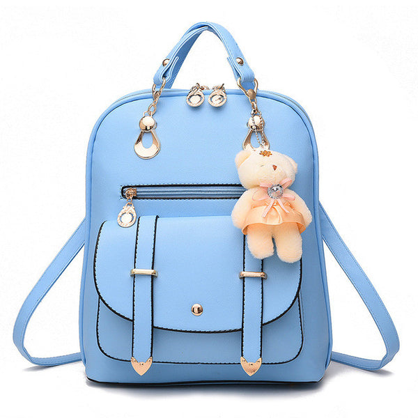 ZOORON 2017 Women Backpack New Spring And Summer Students Backpack Girls Korean Style Backpacks With Bear High Quality