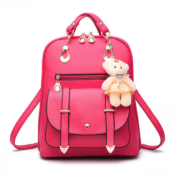 ZOORON 2017 Women Backpack New Spring And Summer Students Backpack Girls Korean Style Backpacks With Bear High Quality