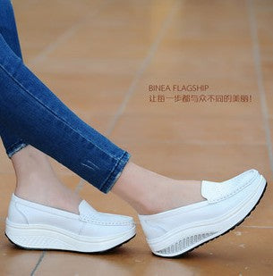 Women leather shoes female wholesale flats shoes girl casual comfort low heels flat loafers nurse shoes