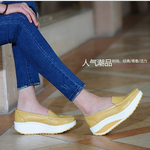 Women leather shoes female wholesale flats shoes girl casual comfort low heels flat loafers nurse shoes