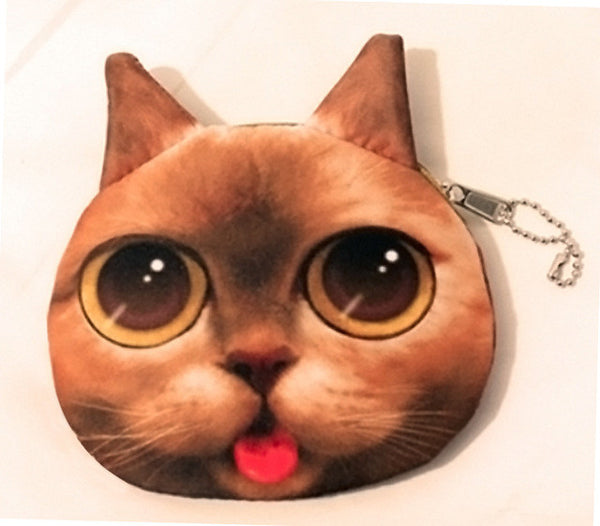 Creative Funny Coin Wallet 3D Cat Cloth Purse Female Mini Coin Bag Children Toys Purses Women Clutch Wholesale