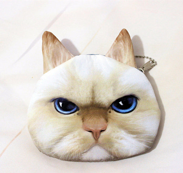 Creative Funny Coin Wallet 3D Cat Cloth Purse Female Mini Coin Bag Children Toys Purses Women Clutch Wholesale