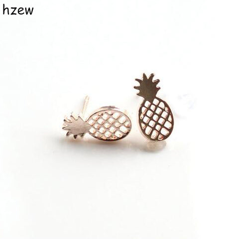 hzew Best Friend Gift Minimalist Decoration Tiny Cute Pineapple Stud Earrings For Women Men BFF Jewelry